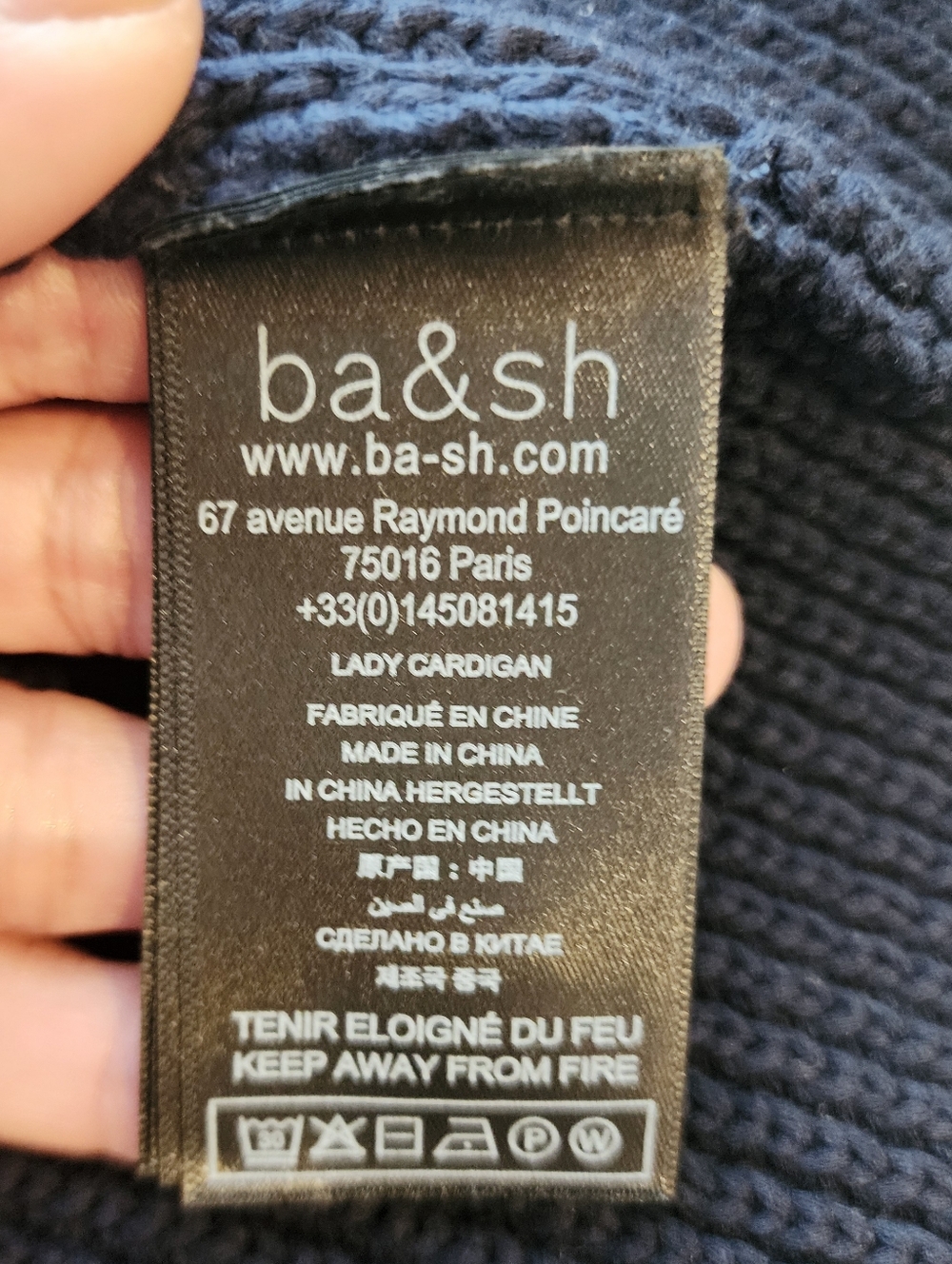 BA&SH LOUMAN LONG-SLEEVE CARDIGAN SIZE LARGE WOOL BLEND RETAIL $465 NWOT - Picture 12 of 16